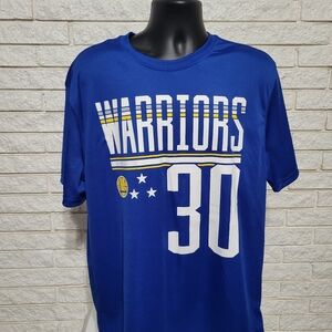 Golden State Warriors XLg # 30 Steph Curry Crewneck Short Sleeve Shirt Blue Gold